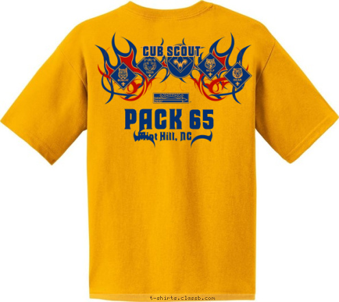 CUB SCOUT PACK 65 Mint Hill, NC Mint Hill, NC PACK 65 Philadelphia Presbyterian Church T-shirt Design 