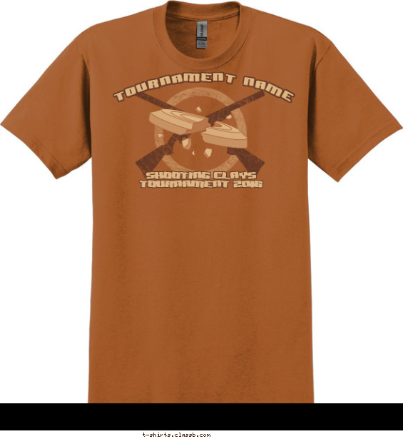 SP6101 Crossed Guns and Clay T-shirt Design