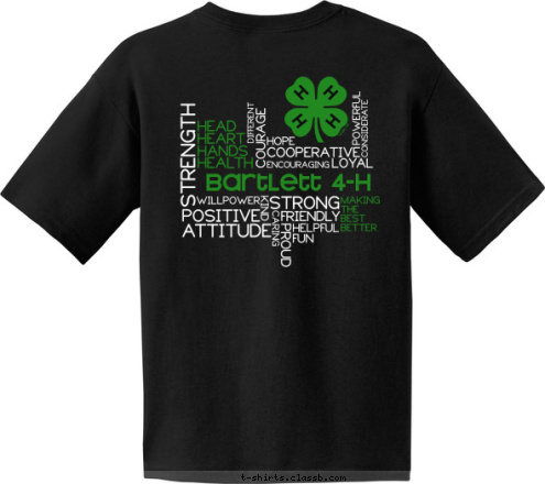 bartlett 4-H Tennesse Shelby County T-shirt Design 