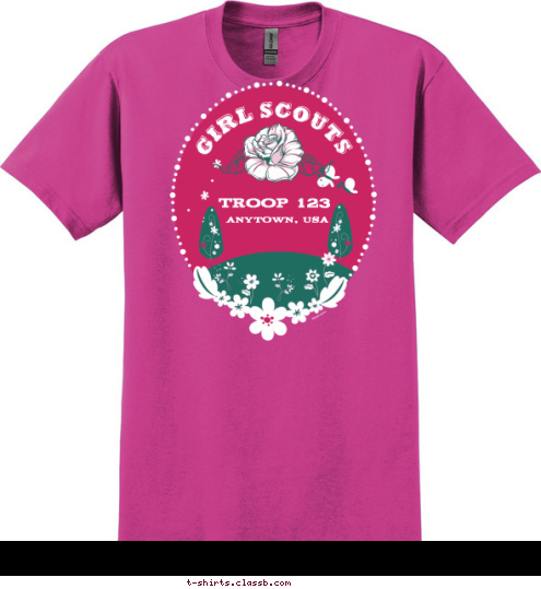 Anytown, usa Troop 123 T-shirt Design 