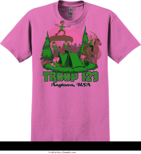 TROOP 123 Anytown, USA T-shirt Design 