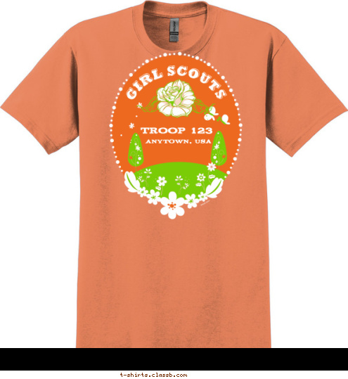 Anytown, usa Troop 123 T-shirt Design 