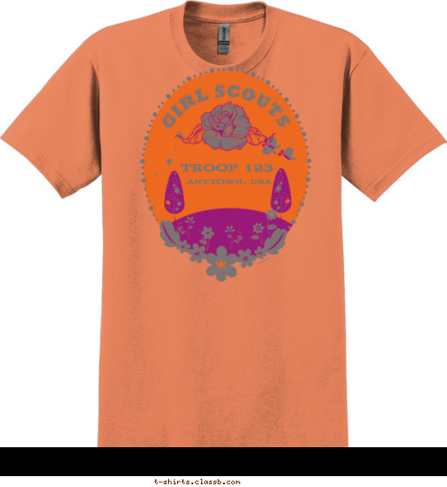 Anytown, usa Troop 123 T-shirt Design 