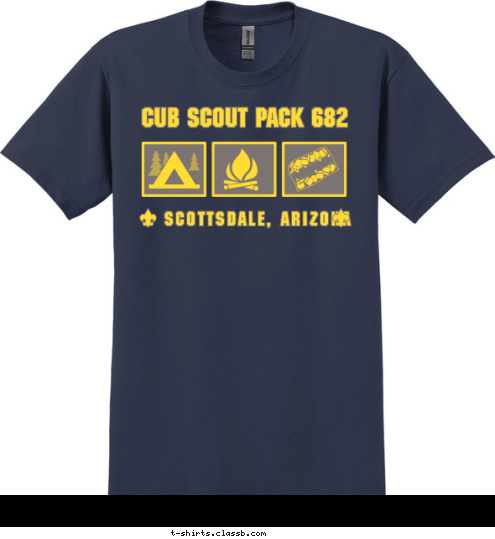 ARIZONA PACK 682 SCOTTSDALE, ARIZONA CUB SCOUT PACK 682 T-shirt Design 