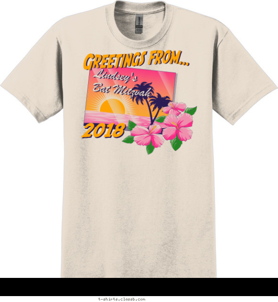 SP6134 Postcard and Flowers T-shirt Design