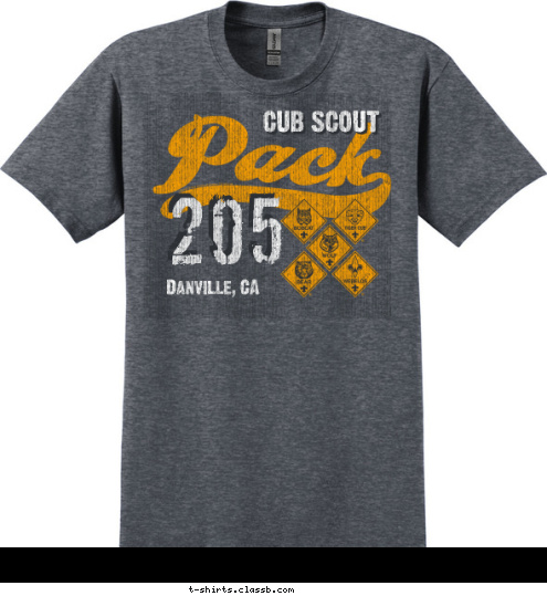 205 Danville, CA CUB SCOUT T-shirt Design 