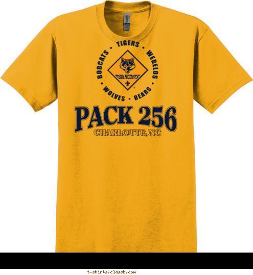 PACK 256 CHARLOTTE, NC T-shirt Design 