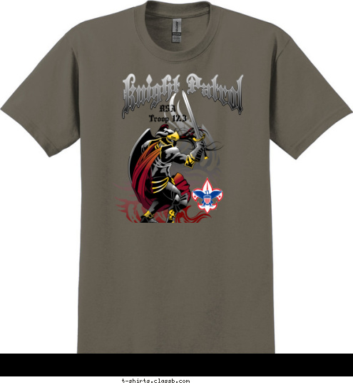 BSA 
Troop 123 T-shirt Design 