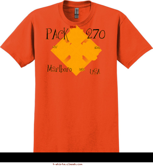 USA Marlboro 270 PACK TIGER WOLF BEAR BOBCAT T-shirt Design 