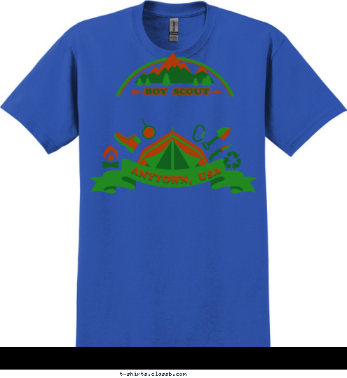 14 20 TROOP 123 ANYTOWN, USA T-shirt Design 