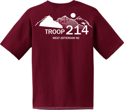 West Jefferson NC Troop 214 WEST JEFFERSON NC 214 TROOP T-shirt Design WJ214