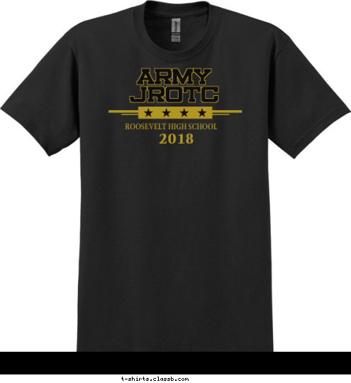 Your text here! 2018 ARMY
JROTC ROOSEVELT HIGH SCHOOL T-shirt Design SP6138