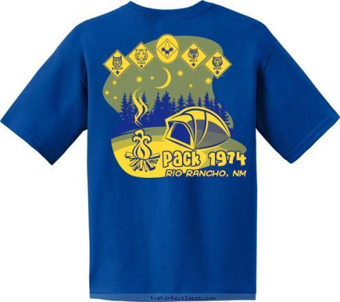 Pack 
1974 St. Thomas Aquinas Parish Rio Rancho, NM Pack 1974 T-shirt Design 