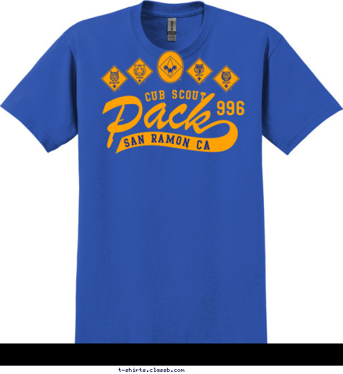 , CA San Ramon 996 CUB SCOUT T-shirt Design 