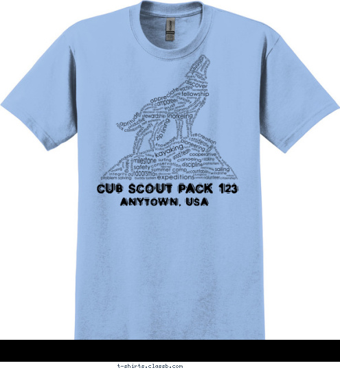 CUB SCOUT PACK 123 ANYTOWN, USA T-shirt Design 