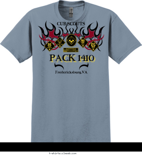 PACK 1410 CUB SCOUTS Fredericksburg,VA T-shirt Design 