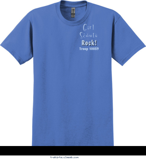 Troop 10059 Girl Scouts Rock! T-shirt Design 