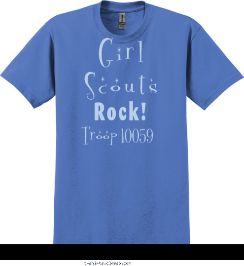 Troop 10059 Girl Scouts Rock! T-shirt Design 