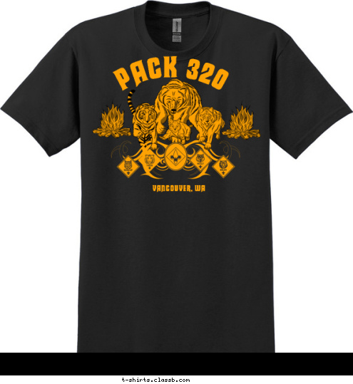 PACK 320 VANCOUVER, WA T-shirt Design 