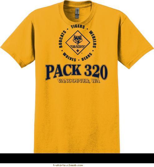 PACK 320 VANCOUVER, WA T-shirt Design 