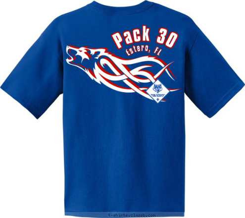 New Text Pack 123 Estero, FL Pack 30 Pack 30 T-shirt Design 