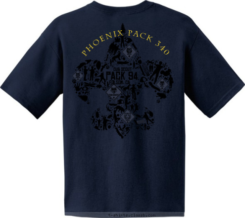  2015 Phoenix Pack 340 Folsom, CA PACK 94 CUB SCOUT T-shirt Design 