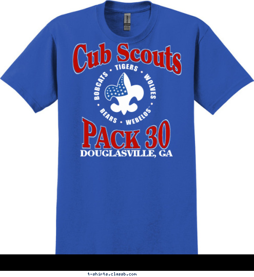 Cub Scouts PACK 30 DOUGLASVILLE, GA T-shirt Design 