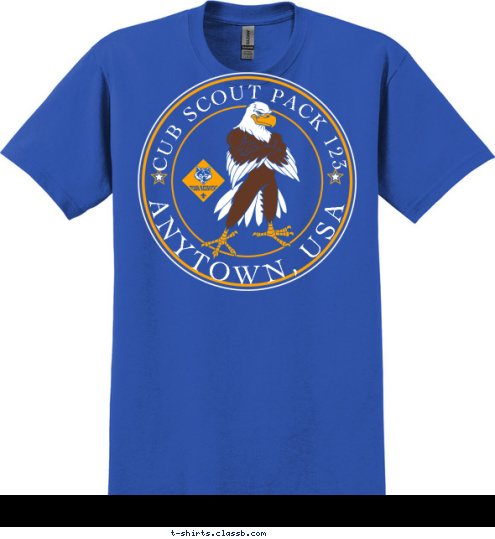 ANYTOWN, USA CUB SCOUT PACK 123 T-shirt Design 