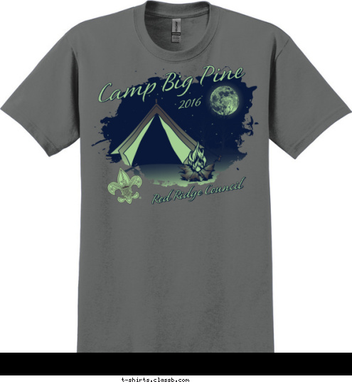 Red Ridge Council 2016 Camp Big Pine Your text here! T-shirt Design 