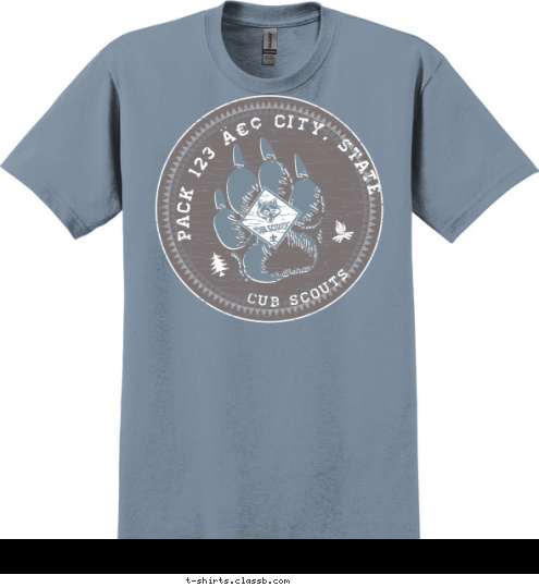 Your text here! CUB SCOUTS PACK 123 • CITY, STATE  T-shirt Design SP5714