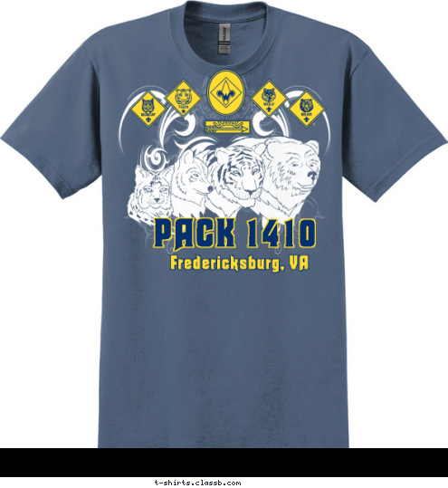 PACK 1410 Fredericksburg, VA T-shirt Design 