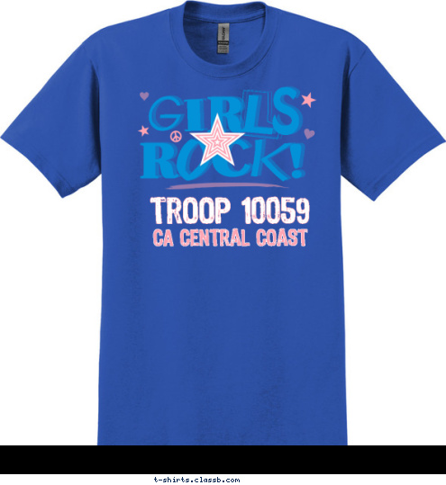 CA Central Coast GIRLS
ROCK! GIRLS
ROCK! Troop 10059 T-shirt Design 