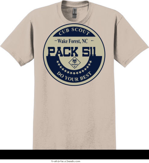 PACK 511 DO YOUR BEST Wake Forest, NC CUB SCOUT T-shirt Design 