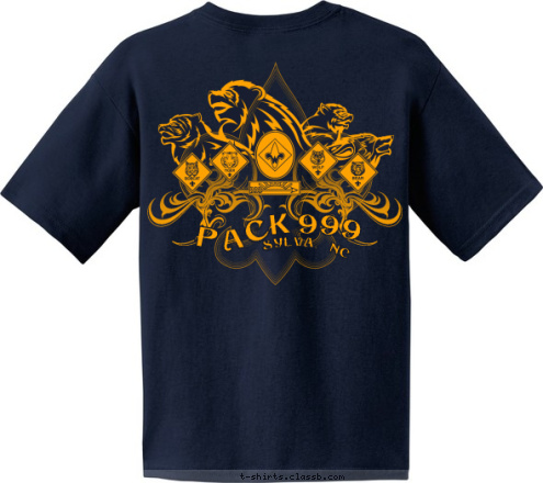 Sylva, NC Pack 999 Sylva, NC 999 K PAC T-shirt Design 