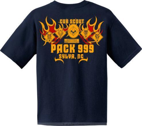 PACK 999 SYLVA, NC SYLVA, NC PACK 999 PACK 999 CUB SCOUT T-shirt Design 