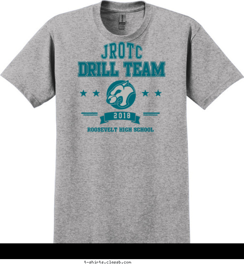 Your text here! New Text ROOSEVELT HIGH SCHOOL 2018 DRILL TEAM T-shirt Design SP6150