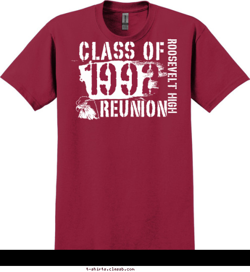 1992 ROOSEVELT HIGH REUNION CLASS OF T-shirt Design 