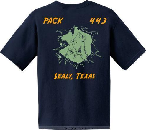 443 PACK Sealy, Texas Webelos Woods 2009 T-shirt Design 