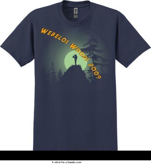 443 PACK Sealy, Texas Webelos Woods 2009 T-shirt Design 