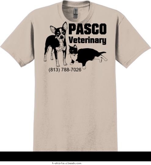 (813) 788-7026 Veterinary PASCO T-shirt Design sp667