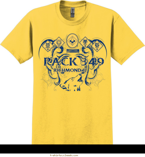 RICHMOND, IL PACK 349 T-shirt Design 