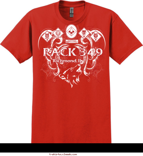 Richmond, IL PACK 349 T-shirt Design 