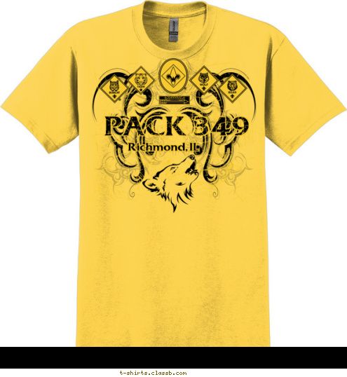 Richmond, IL PACK 349 T-shirt Design 