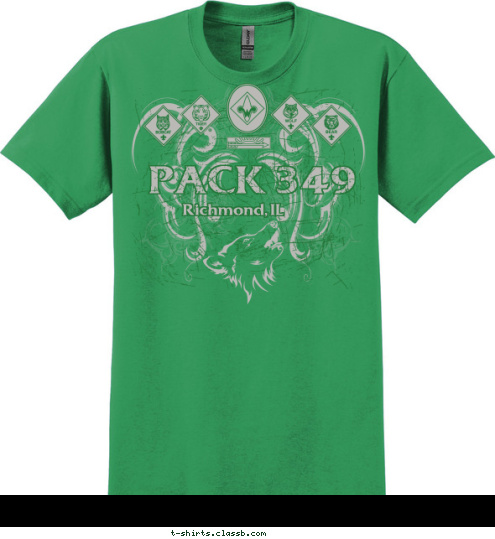 Richmond, IL PACK 349 T-shirt Design 