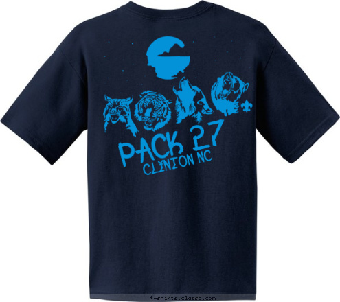 CLINTON NC PACK 27 PACK 27 T-shirt Design 