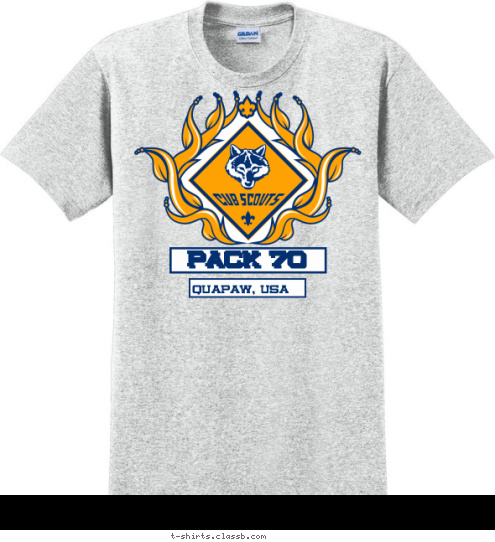 PACK 70 PACK 70 Quapaw, USA T-shirt Design 