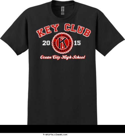 15 Ocean City High School 20 KEY CLUB T-shirt Design 