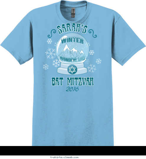 Your text here! 2016 BAT MITZVAH SARAH'S T-shirt Design SP6236