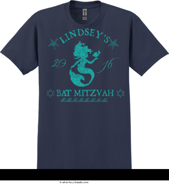SP6237 Mermaid and Waves T-shirt Design