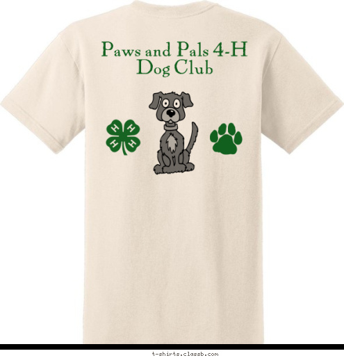 Paws and Pals 4-H Dog Club Paws and Pals 4-H Dog Club T-shirt Design 